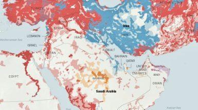 mappa Iran Saudi sciiti sunniti