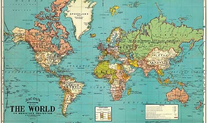 Bacons-Standard-Map-Of-The-World