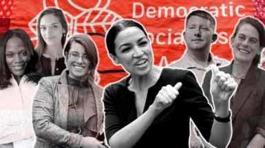 I candidati DSA alle primarie per le Midterm, da destra: Summer Lee, Julia Salazar, Sara Innamorato, Alexandria Ocasio-Cortez, Lee Carter, Elizabeth Fiedler