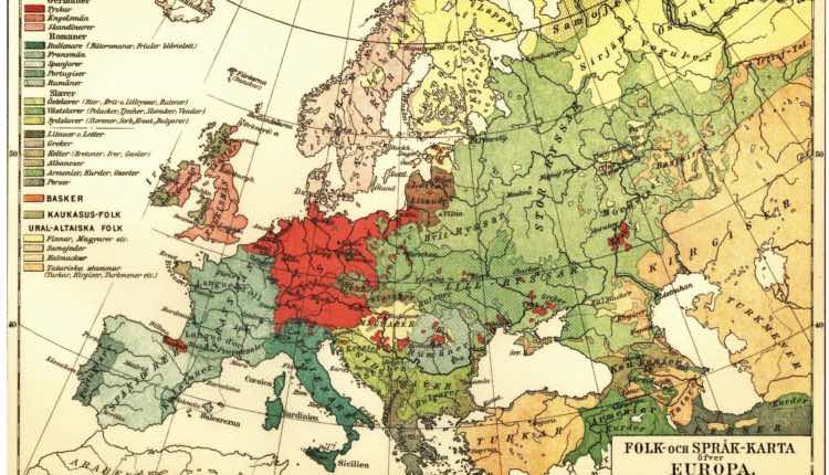 Europa linguistic map 1907