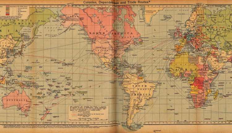 world trade routes 1915