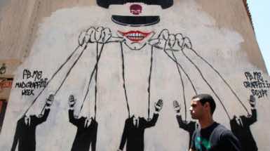 A mural graffiti in Cairo, Egypt