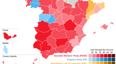 Partito più votato per provincia. Elezioni generali, 28 aprile 2019