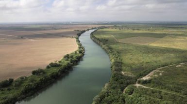 The Rio Grande river marks part of the US-Mexico border