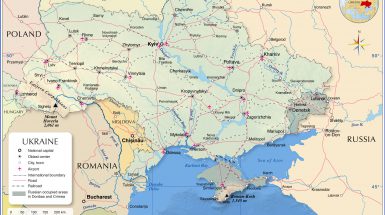 Political map of Ukraine