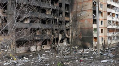 Un'immagine dal centro di Kharkiv (6 marzo)