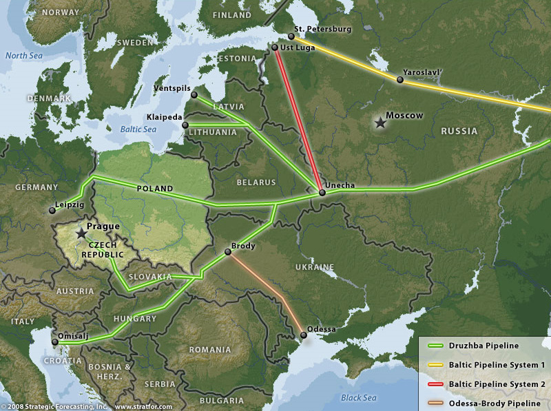 Ako Rusi pokore Ukrajinu, Mađari kreću na nas Druzhba-Pipeline-Map